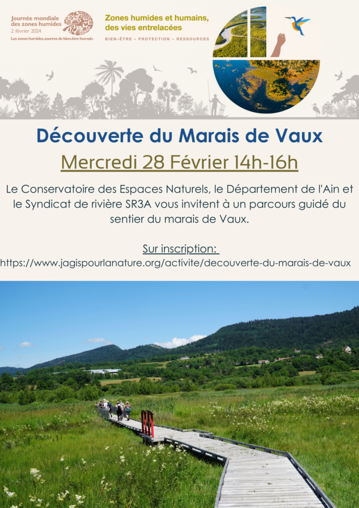 Sortie nature Découverte du marais de Vaux le 28 février 2024 à 14h